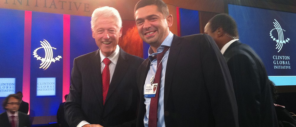 3 Dr. Milen Vrabevski and Bill Clinton, 42nd President of the United States Annual meeting of Clinton Global Initiative in New York, 23 Sep 2012